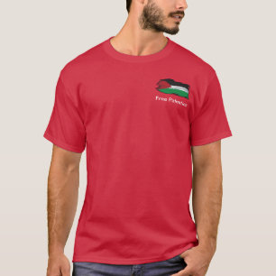 Palästinensische Flagge Pinselspitzen Kunst - Fre T-Shirt