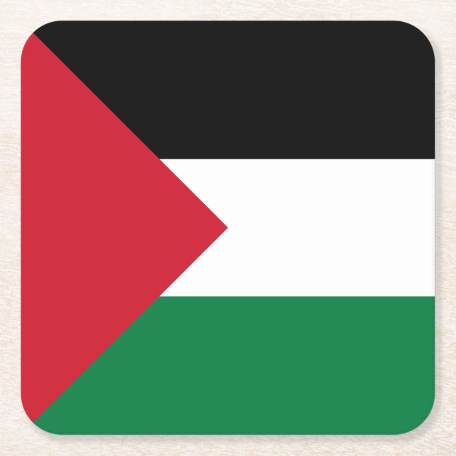Palästinensische Flagge Rechteckiger Pappuntersetzer (Vorderseite)