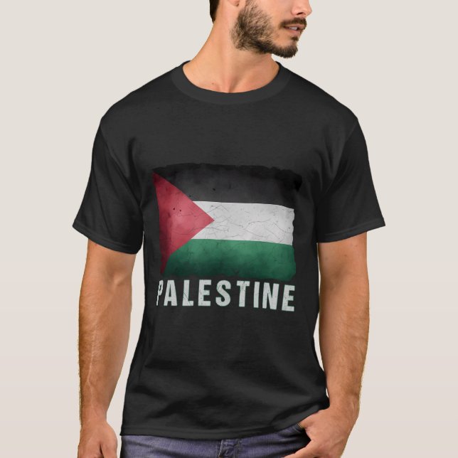 Palästinensische Flagge - Shirt-Palästina-Flagge L T-Shirt (Vorderseite)