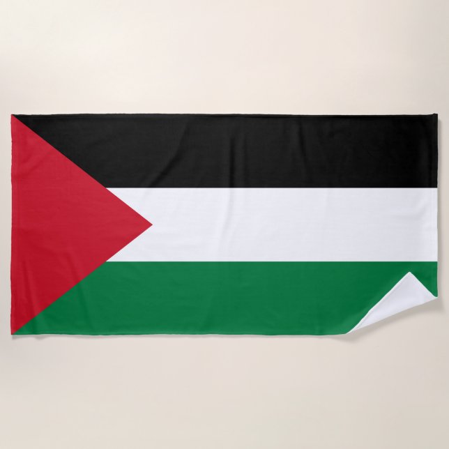 Palästinensische Flagge Strandtuch (Vorderseite)