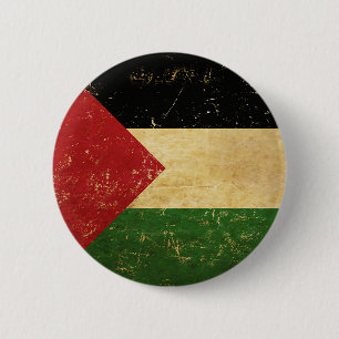 Palästinensische Flagge Vintage-Button Button