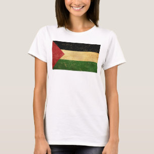 Palästinensische Flagge Vintage Frauen weiß T-Shirt