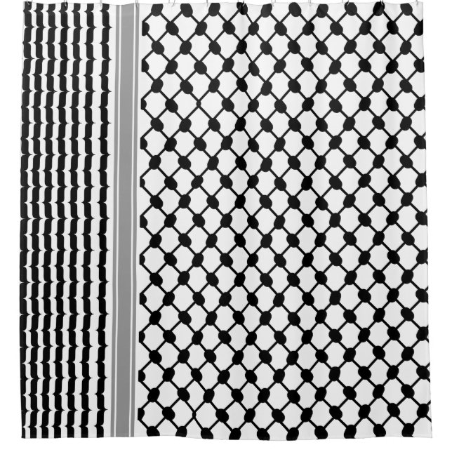Palästinensische Hatta Keffiyeh Kufiya Folk (2 Mus Duschvorhang (Vorderseite)