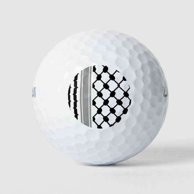 Palästinensische Hatta Keffiyeh Kufiya Folk (2 Mus Golfball (Vorderseite)
