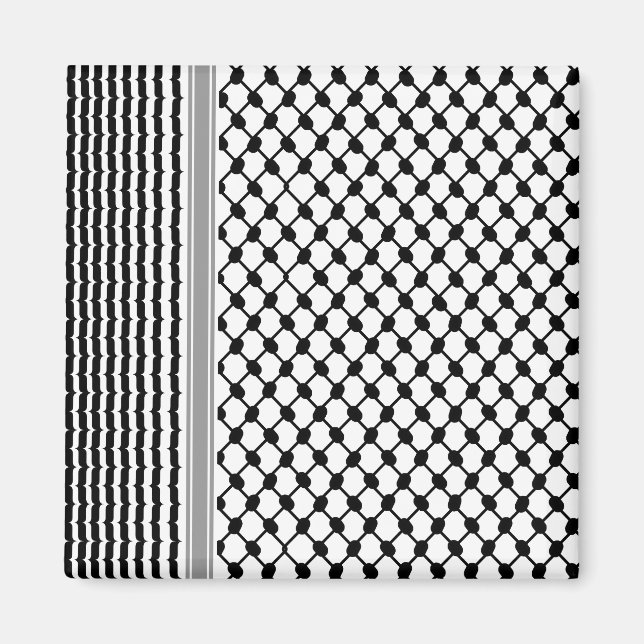 Palästinensische Hatta Keffiyeh Kufiya Folk (2 Mus Magnet (Vorne)