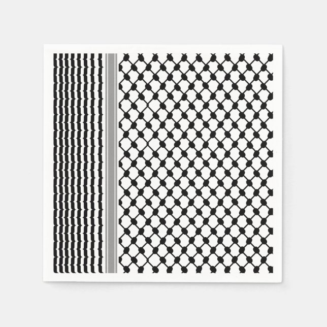 Palästinensische Hatta Keffiyeh Kufiya Folk (2 Mus Serviette (Vorderseite)