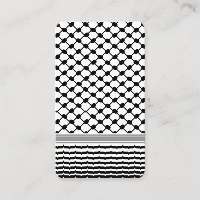 Palästinensische Hatta Keffiyeh Kufiya Folk (2 Mus Visitenkarte (Vorderseite)
