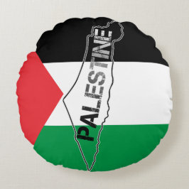 Palästinensische Karte für das freie Palästina auf Rundes Kissen