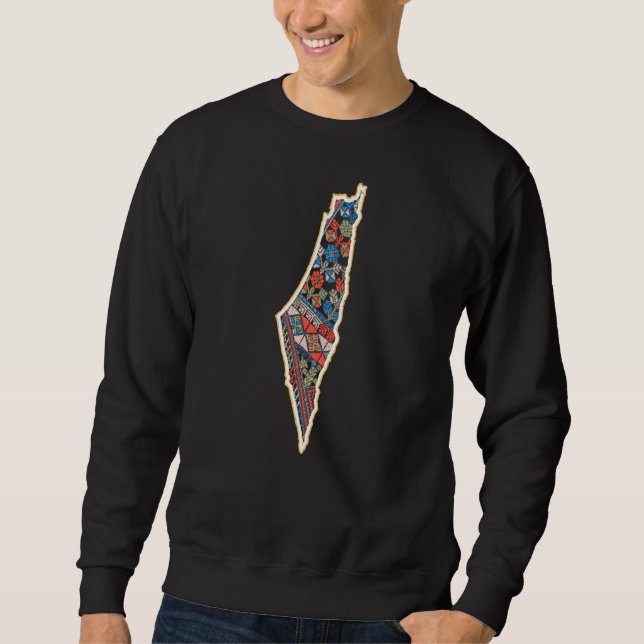 Palästinensische Karte mit Thobe Sweatshirt (Vorderseite)