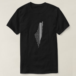 Palästinensische Karte mit traditionellem Muster T-Shirt