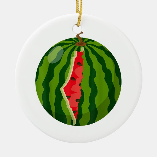 Palästinensische Karte Watermelon Arabische Kallig Keramik Ornament (Vorne)