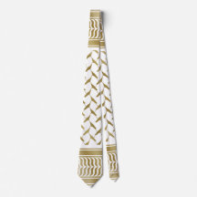 Palästinensische Kuffiyeh Gold und weiß