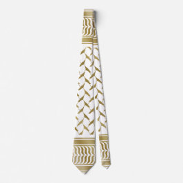 Palästinensische Kuffiyeh Gold und weiß Krawatte