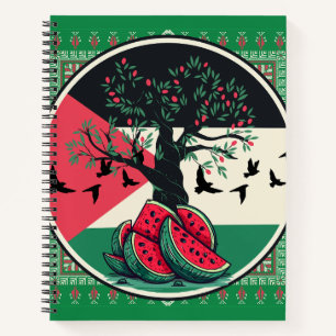 palästinensische Kultur Palästina Wassermelone Oli Notizbuch
