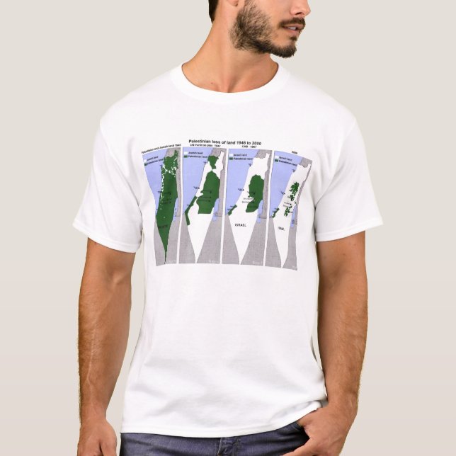 Palästinensische Land-Karte T-Shirt (Vorderseite)