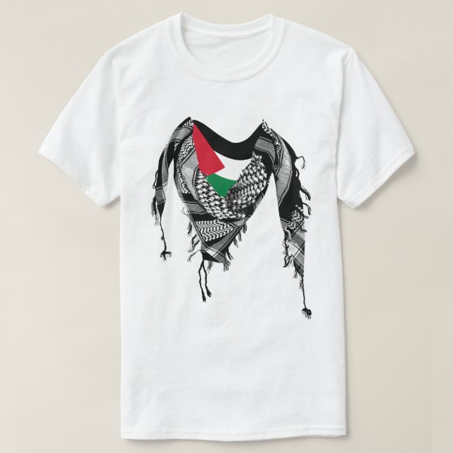 Palästinensische Schal, palästinensische Flagge T-Shirt (Design vorne)