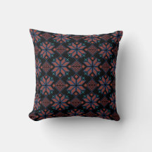 Palästinensische Stickerei Design 4 Pillow Black