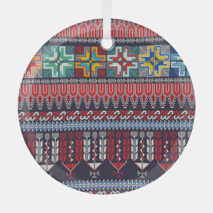 Palästinensische Stickerei Motif Muster. Ornament Aus Glas