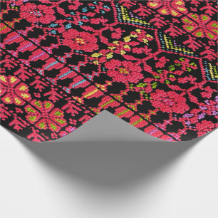 Palästinensische Stickerei Tatreez gedrucktes Desi Geschenkpapier