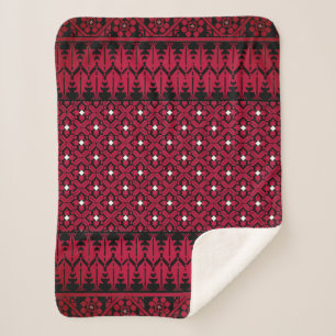 Palästinensische Stickerei Tatreez gedrucktes Desi Sherpadecke