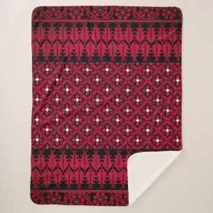Palästinensische Stickerei Tatreez gedrucktes Desi Sherpadecke