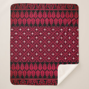 Palästinensische Stickerei Tatreez gedrucktes Desi Sherpadecke