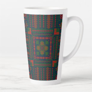 Palästinensische Stickerei Tatreez rot grün 5 Must Milchtasse