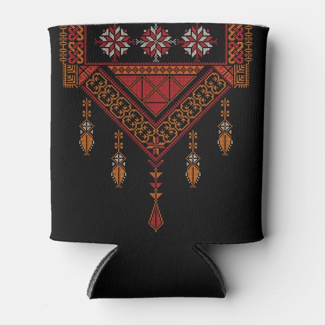Palästinensische Tatreez Embroidery | Palestine Ar Dosenkühler (Vorderseite)