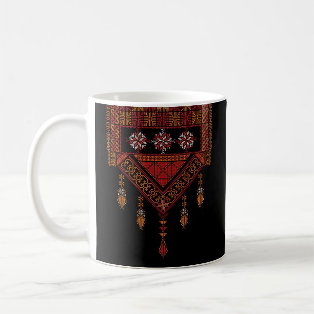 Palästinensische Tatreez Embroidery | Palestine Ar Kaffeetasse (Links)