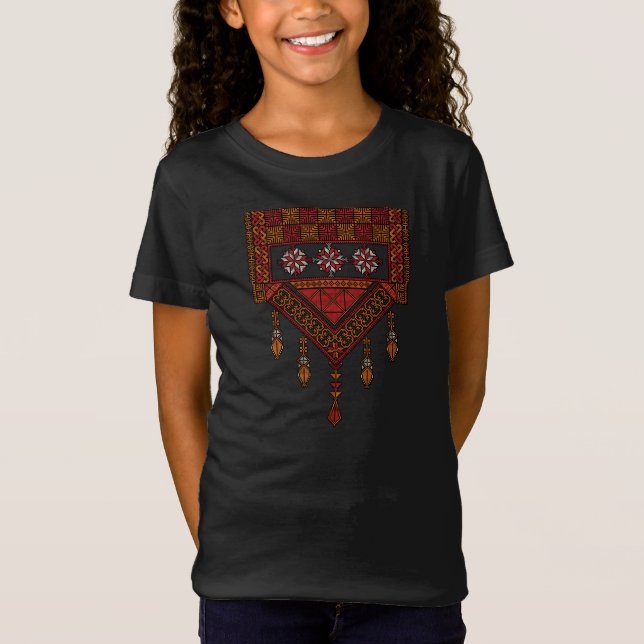 Palästinensische Tatreez Embroidery | Palestine Ar T-Shirt (Vorderseite)