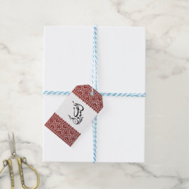 Palästinensische Tatreez Print in Rot Geschenkanhänger