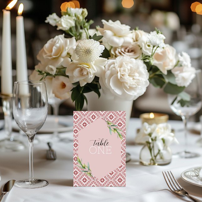 Palästinensische Tatreez Red Tischnummer (Von Creator hochgeladen)