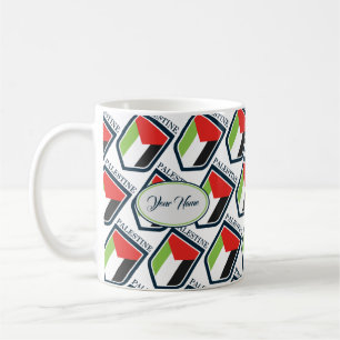 Palästinensische und palästinensische Flagge Maßge Kaffeetasse