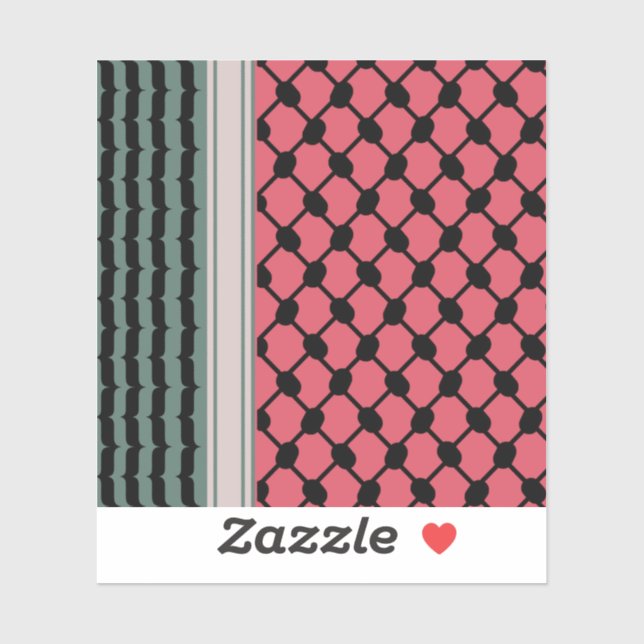 Palästinensische Wassermelone Hatta Keffiyeh Kufiy Aufkleber (Blatt)