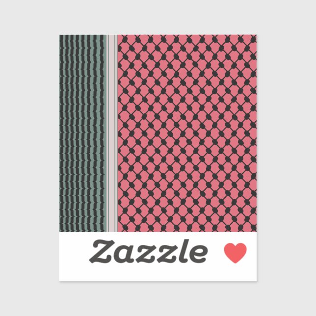 Palästinensische Wassermelone Hatta Keffiyeh Kufiy Aufkleber (Blatt)