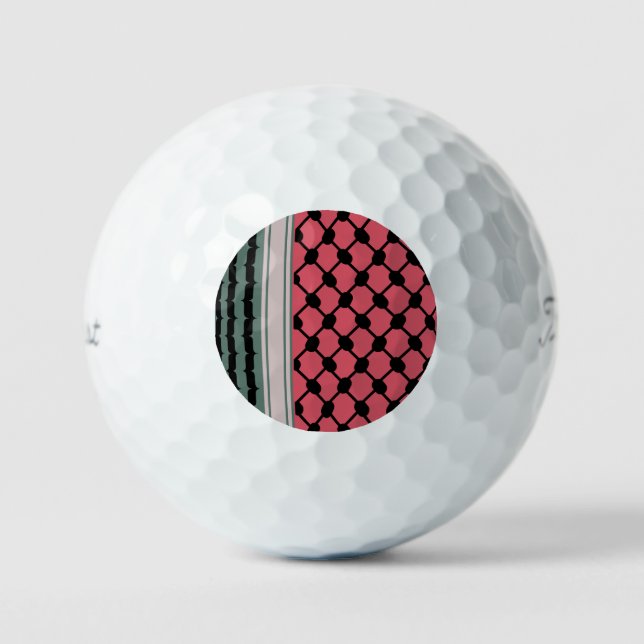 Palästinensische Wassermelone Hatta Keffiyeh Kufiy Golfball (Vorderseite)