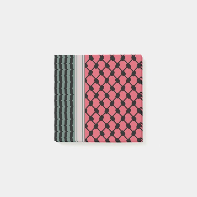 Palästinensische Wassermelone Hatta Keffiyeh Kufiy Post-it Klebezettel (Vorderseite)