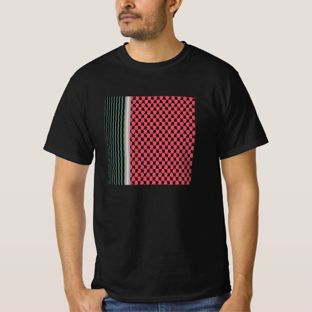 Palästinensische Wassermelone Hatta Keffiyeh Kufiy T-Shirt (Vorderseite)
