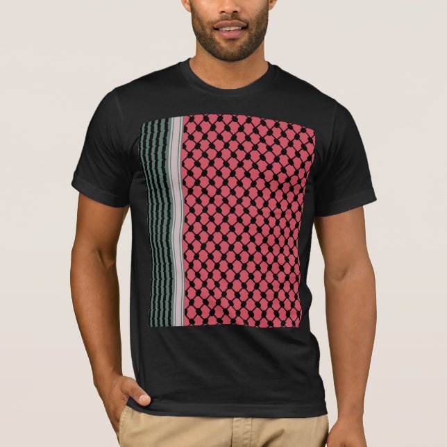 Palästinensische Wassermelone Hatta Keffiyeh Kufiy T-Shirt (Vorderseite)