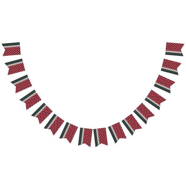 Palästinensische Wassermelone Hatta Keffiyeh Kufiy Wimpelkette (Alle)