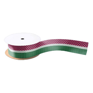 Palästinensische Wassermelone Keffiyeh Satinband