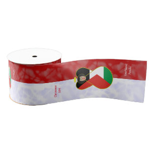 Palästinensischer Engel Schwarze Haare in Flagge g Ripsband