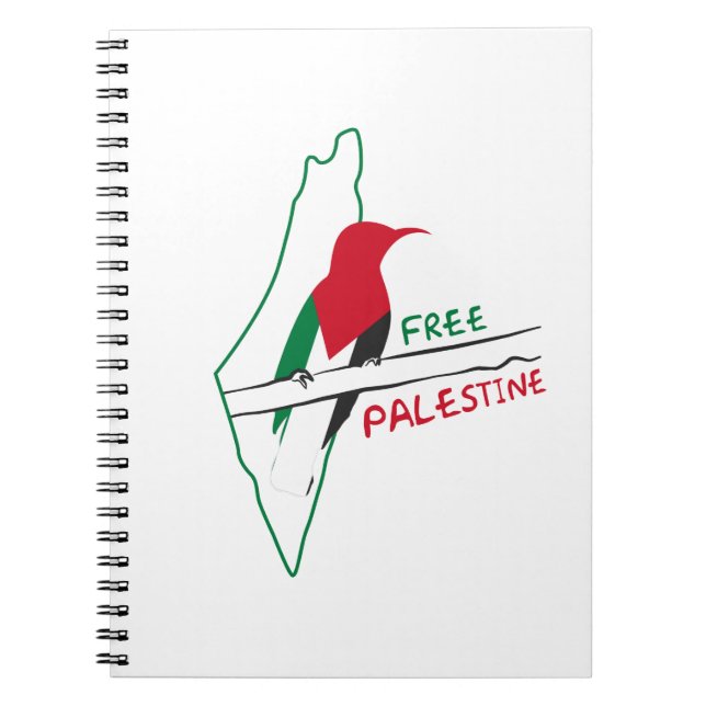Palästinensischer Flaggenvogel Notizblock (Vorderseite)