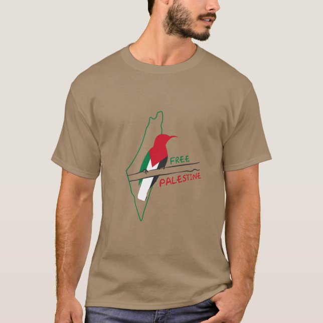 Palästinensischer Flaggenvogel T-Shirt (Vorderseite)