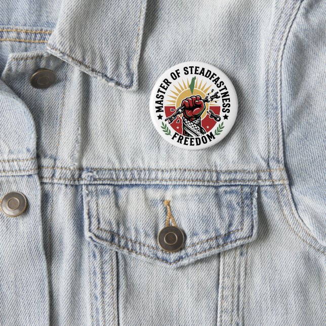 Palästinensischer Freiheits-Meister-der-Standhafti Button (Beispiel)