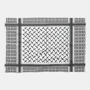 Palästinensischer Kuffiya schwarz-weiß Geschirrtuch