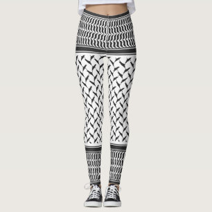 Palästinensischer Kuffiya schwarz-weiß Leggings