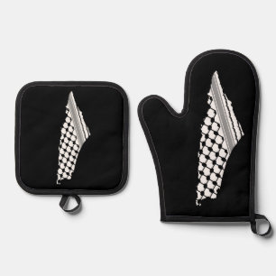 palästinensischer Offizier, freie Karte Palästinas Ofenhandschuh & Topflappen-Set