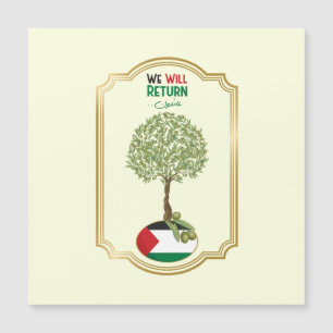 Palästinensischer Olivenbaum: "Wir werden zurückke Magnetkarte