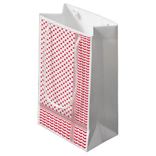 Palästinensischer Roter und Weißer Keffiyeh Kleine Geschenktüte